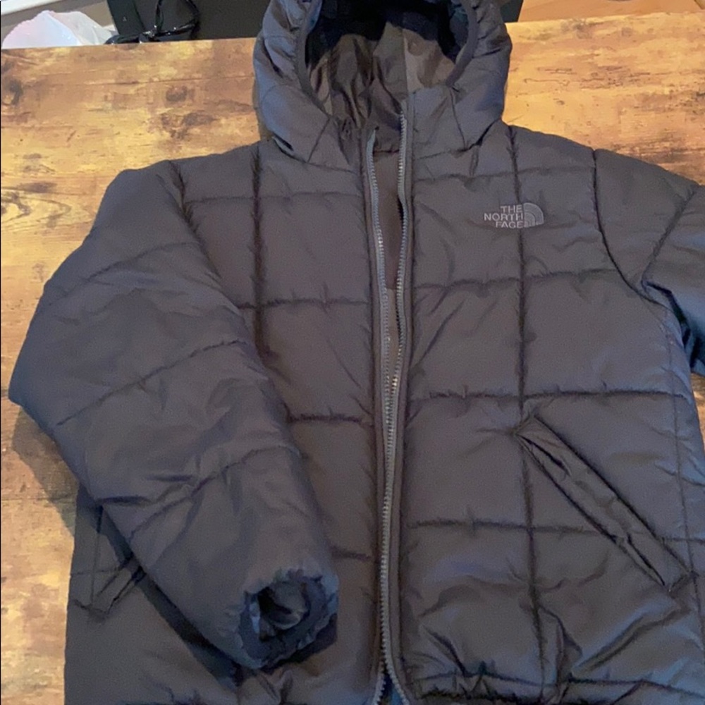 North Face black boys reversible jacket